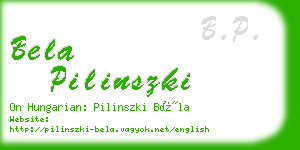 bela pilinszki business card